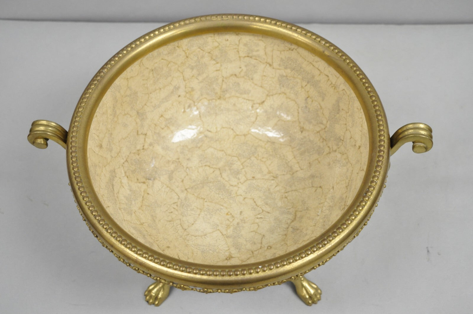 Decorative Crafts Inc. French Victorian Style Bronze Centerpiece Fruit Bowl
