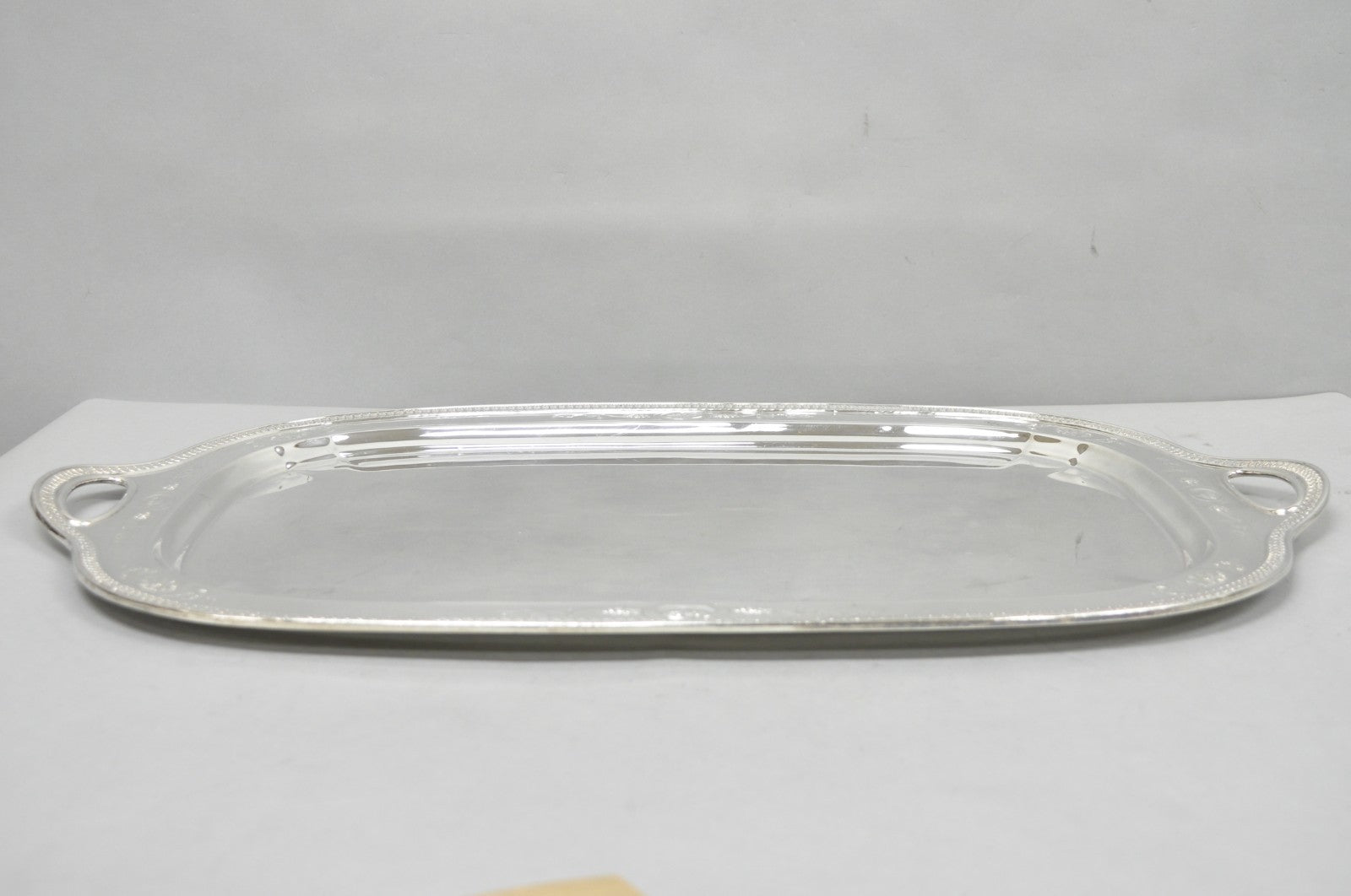 Antique Reed & Barton 04072 English Edwardian Silver Plater Serving Platter Tray