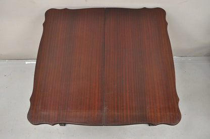 Antique Georgian Chippendale Mahogany Convertible Flip Top Console Game Table