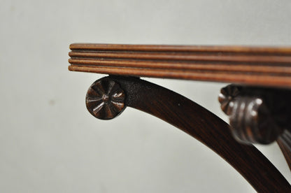 Regency Style Mahogany Plume Prince of Wales Carved Wall Mount Bracket Shelf