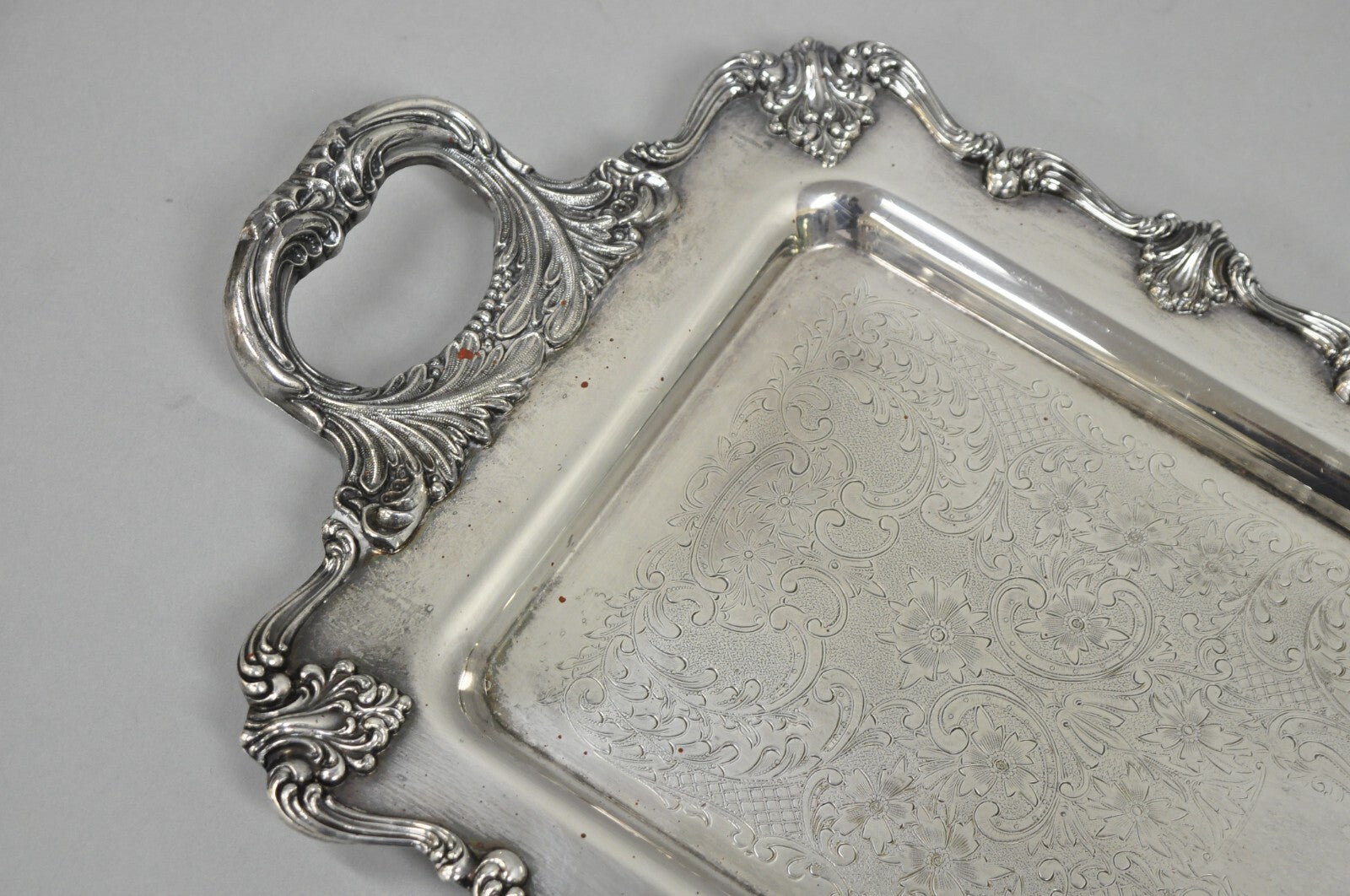 W&S Blackinton Victorian Silver Plated Narrow Serving Platter Dish Bar Tray
