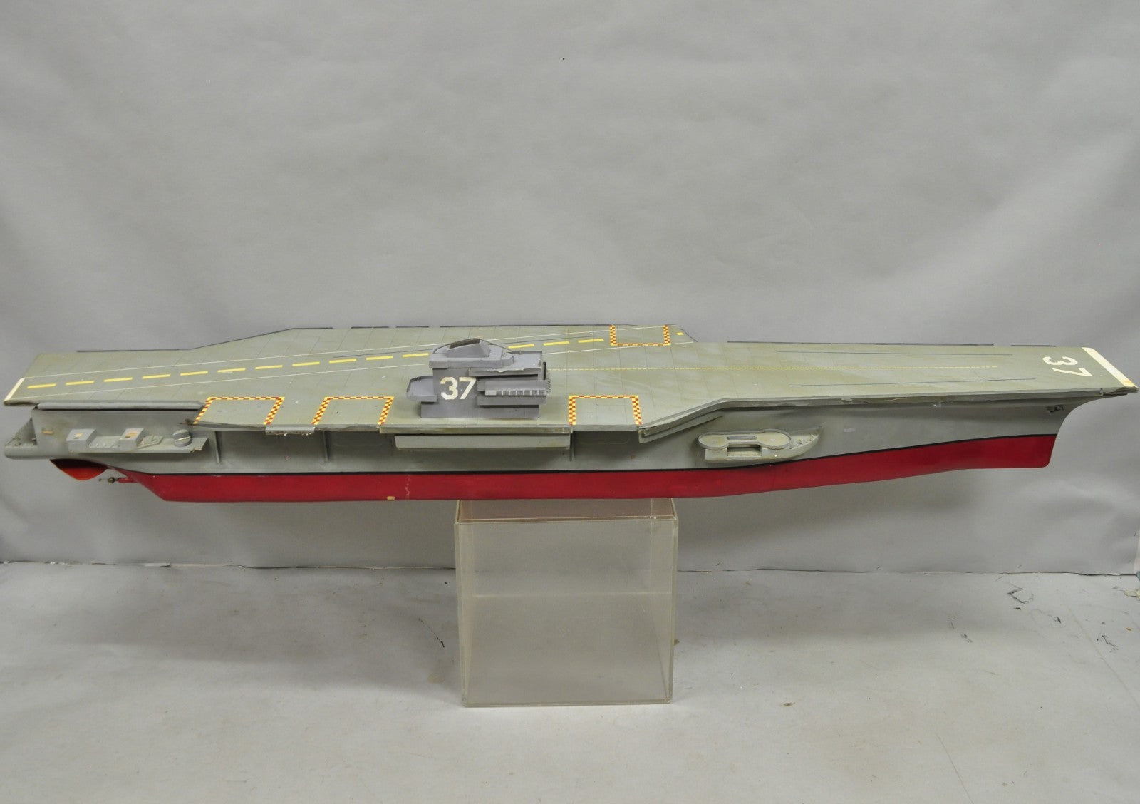 Vintage Large 84" USS Nimitz CVN-68 Aircraft Carrier Navy Military Model Ship 37