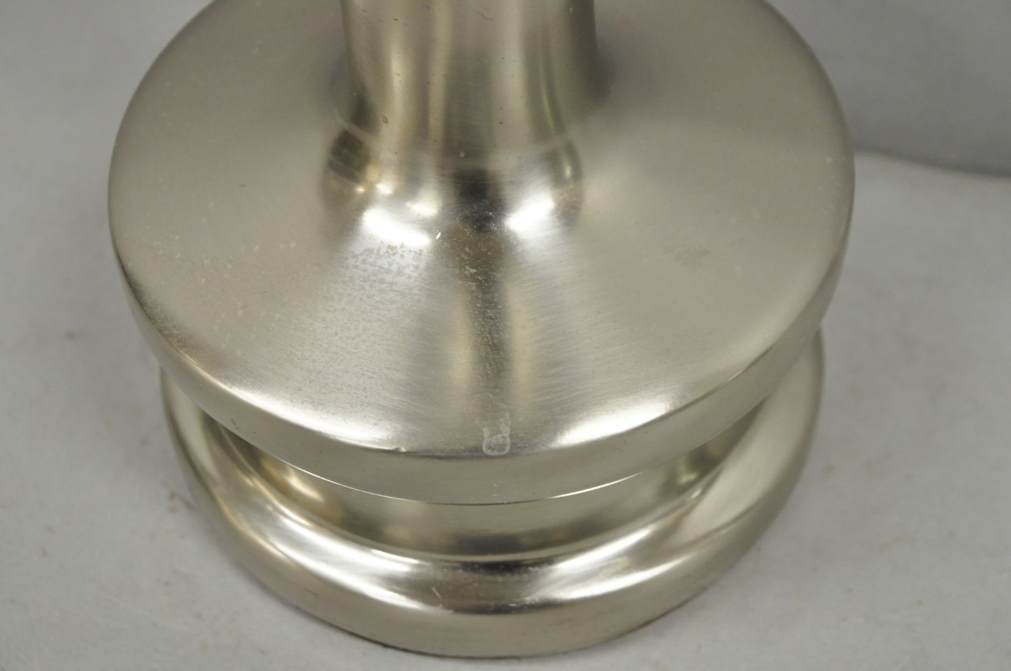 Vintage Mid Century Modern Sculpted Steel Metal "Bishop" Table Lamp by Laurel