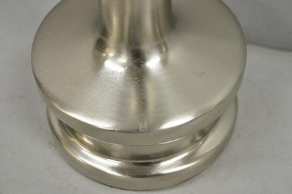 Vintage Mid Century Modern Sculpted Steel Metal "Bishop" Table Lamp by Laurel