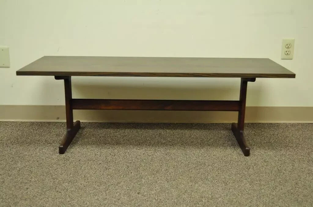 Vintage Mid Century Danish Modern Teak and Laminate Rectangular Coffee Table