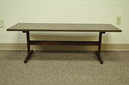 Vintage Mid Century Danish Modern Teak and Laminate Rectangular Coffee Table