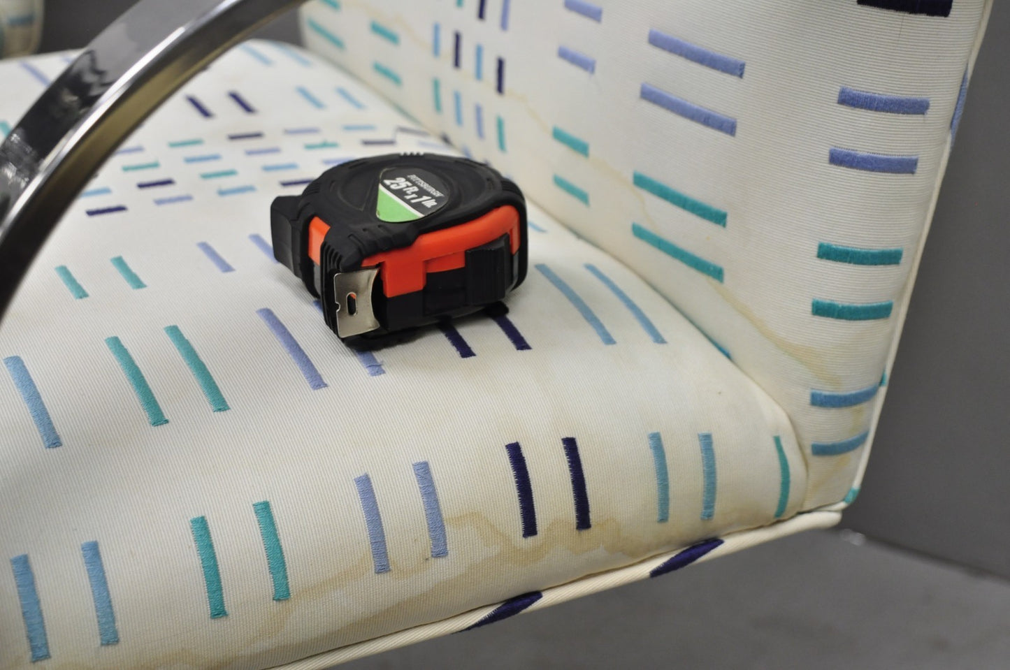 Vintage Mid Century Modern Brno Style Chrome Cantilever Baughman Arm Chair Pair