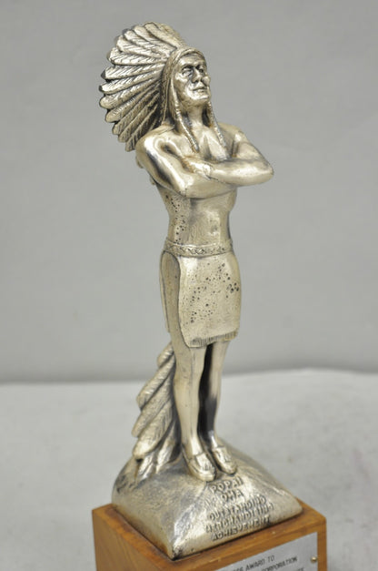 Vintage 1960s POPAI OMA Store Display Award Trophy Native American Chief Figure