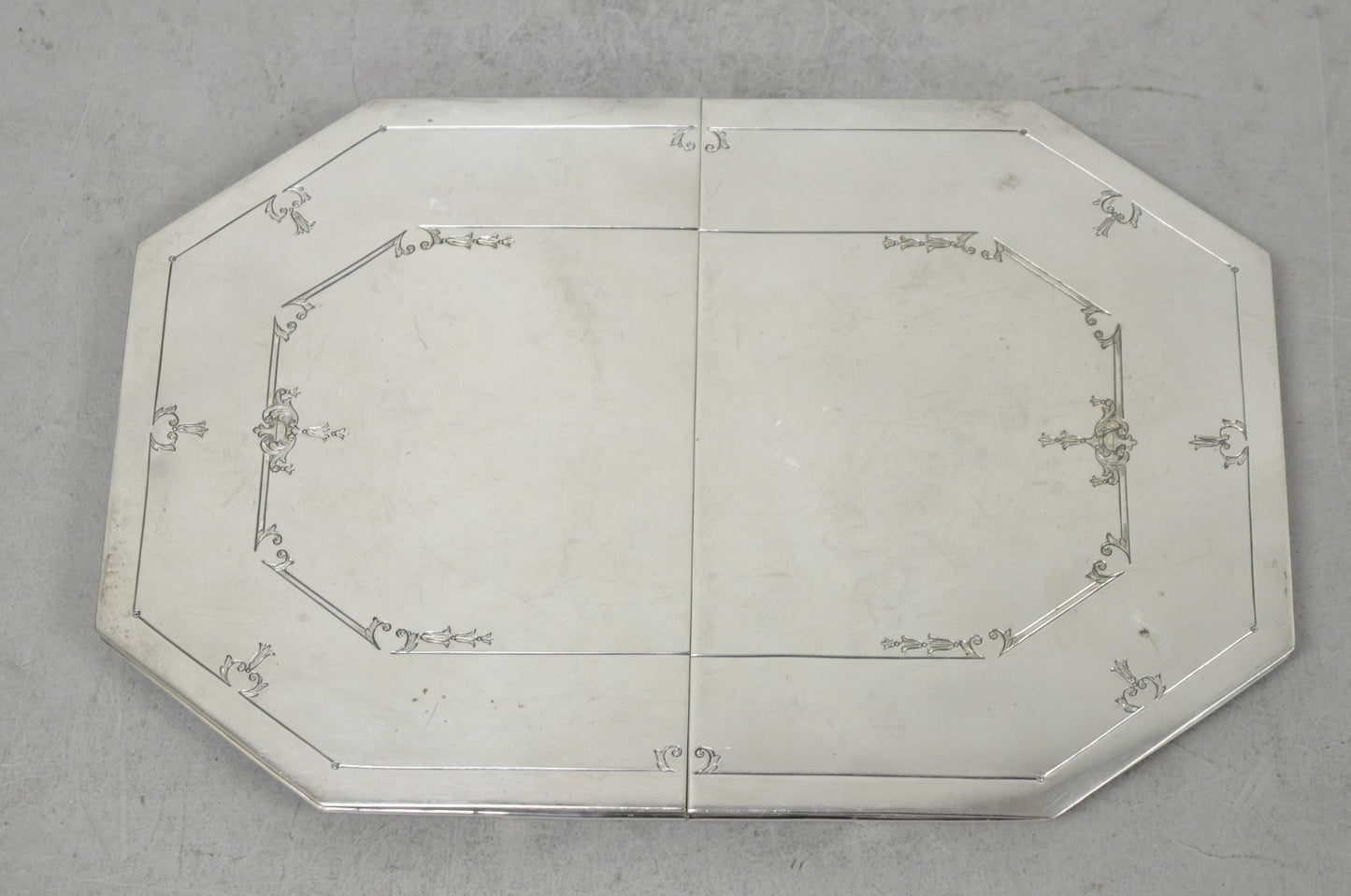 Antique Sheffield Victorian Silver Plated Expanding Octagonal Pot Trivet