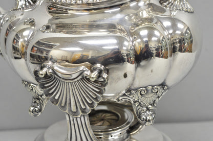 Antique Victorian Silver Plated Gorham 01180 Tilting Teapot Coffee Pot on Stand