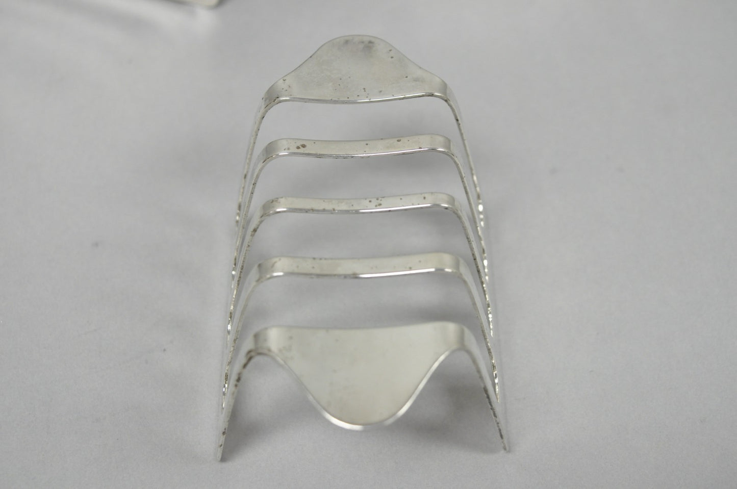 Vintage Modern Silver Plated Dinner Oil Caddy & (10) Toast Bread Racks - 12 Pcs