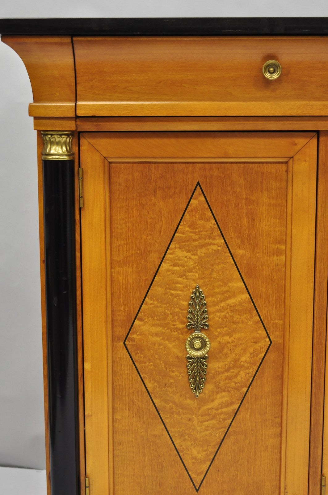 Thomasville Grand Classics Empire Biedermeier Maple & Granite Sideboard Credenza