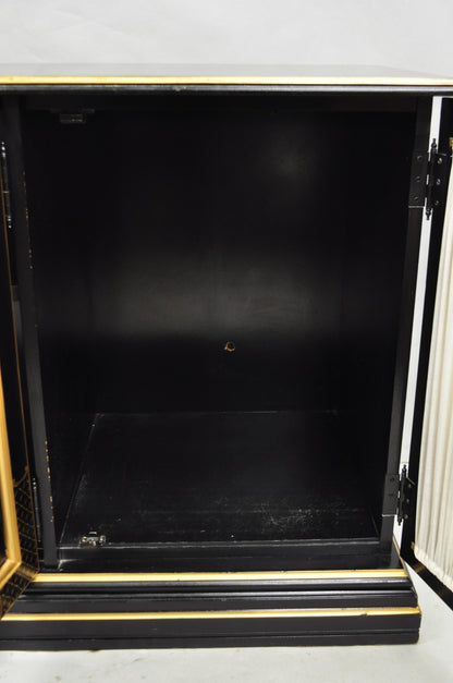 Habersham Chinoiserie Black Lacquer Credenza Buffet Media Entertainment Cabinet