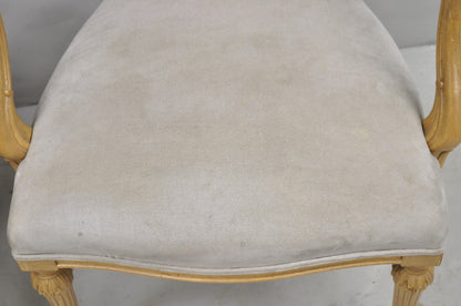 Hepplewhite Prince of Wales Drape Carved Shield Back Dining Arm Chairs - a Pair