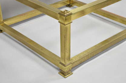 Vintage Mastercraft Hollywood Regency Square Brass Coffee Table Base Only