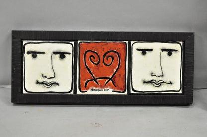 Modern Pablo Picasso Style Ceramic Tile Wall Art Set, Victor Alves 2009 - 3 Pcs
