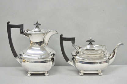 Antique Walker & Hall 53499 Art Deco Silver Plated Tea Service Set - 4 Pcs