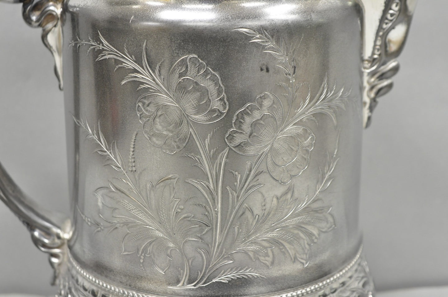 Wilcox Silver Plate Co Art Nouveau Silver Plated Duck Handle Coffee Pot Pitcher
