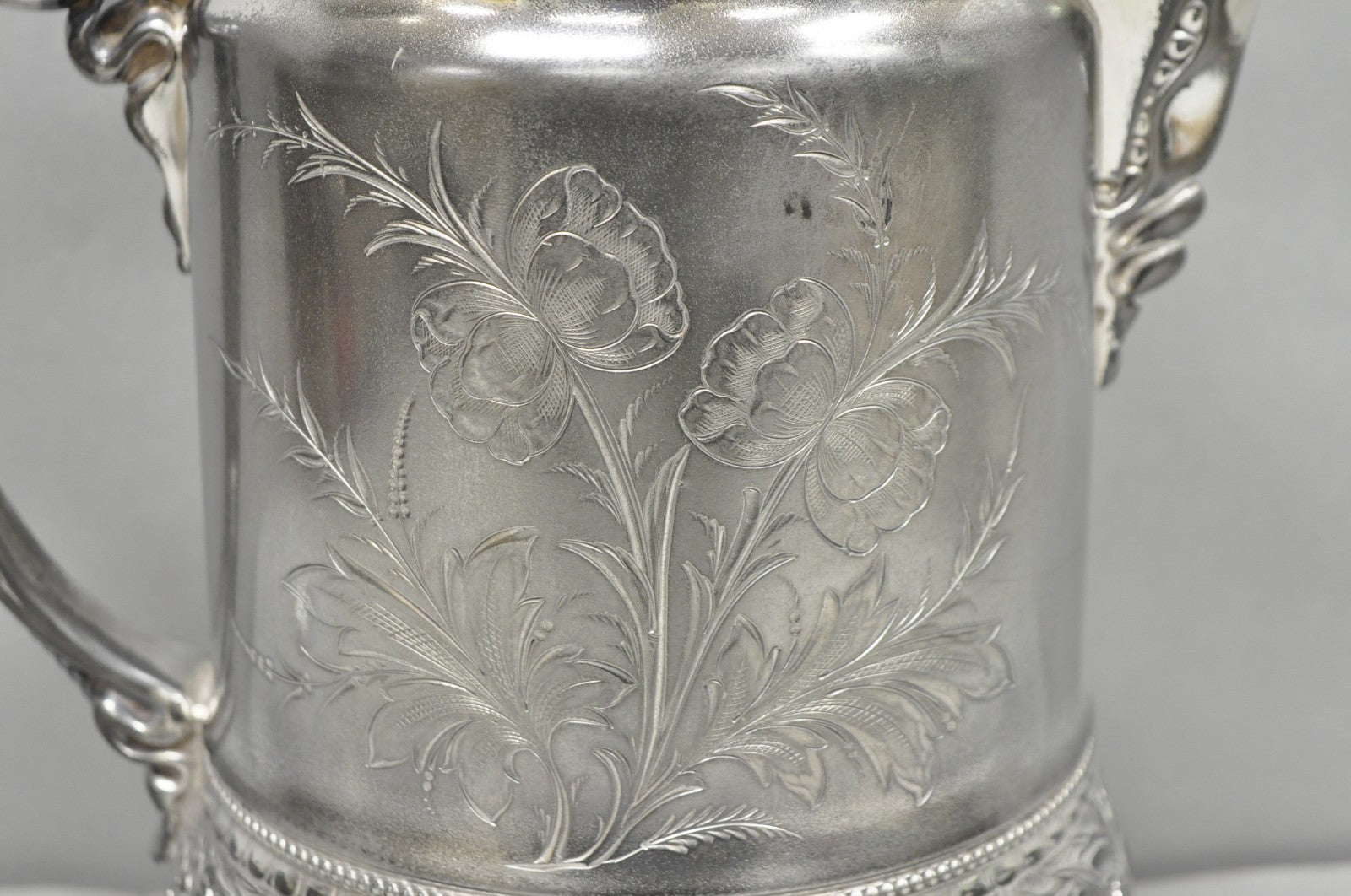 Wilcox Silver Plate Co Art Nouveau Silver Plated Duck Handle Coffee Pot Pitcher