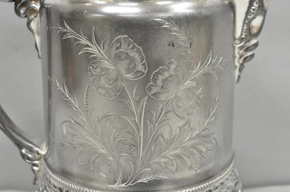 Wilcox Silver Plate Co Art Nouveau Silver Plated Duck Handle Coffee Pot Pitcher