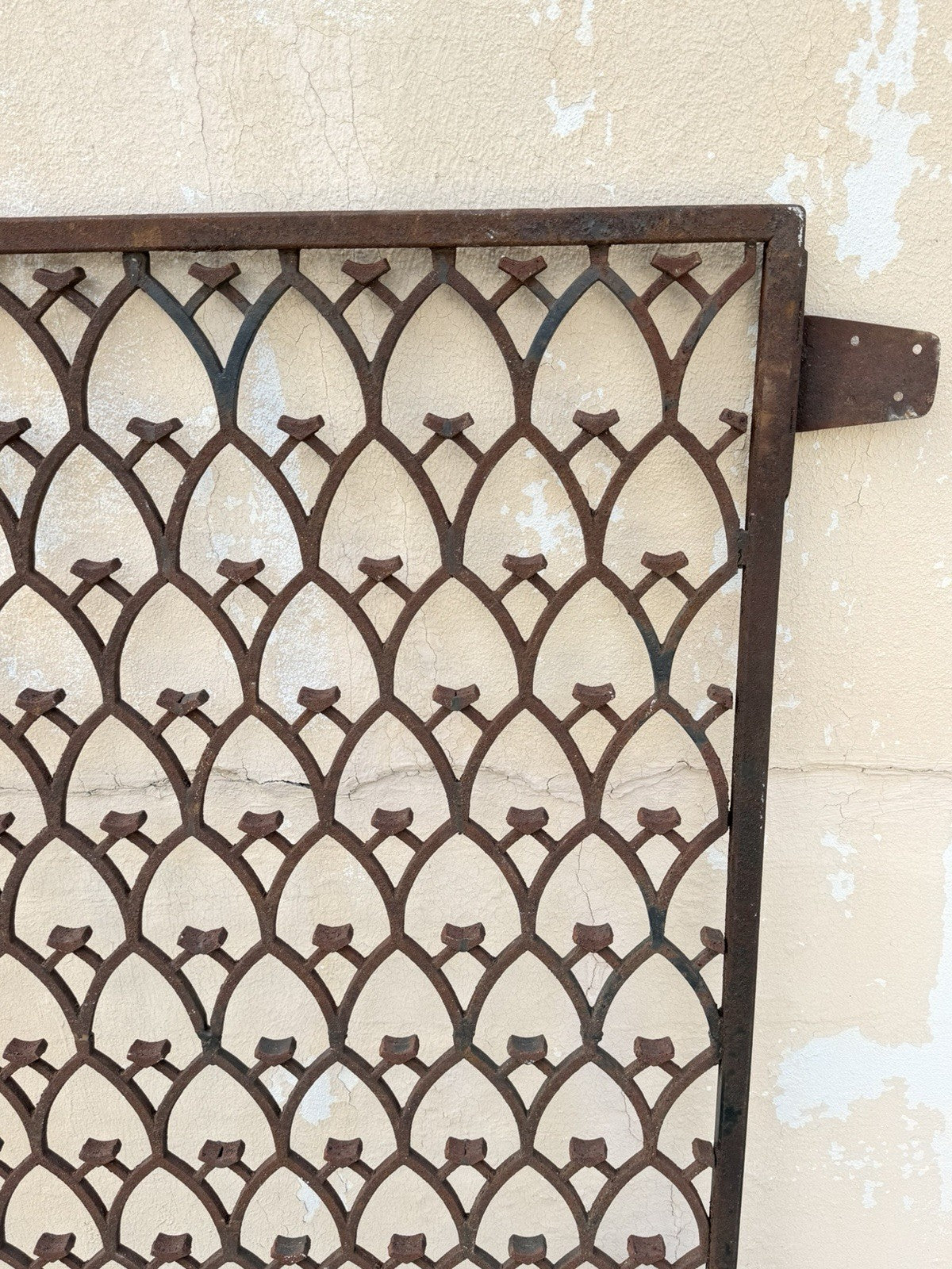 Antique French Art Nouveau Wrought Iron "Repeating Arch" 55x48 Garden Entry Gate