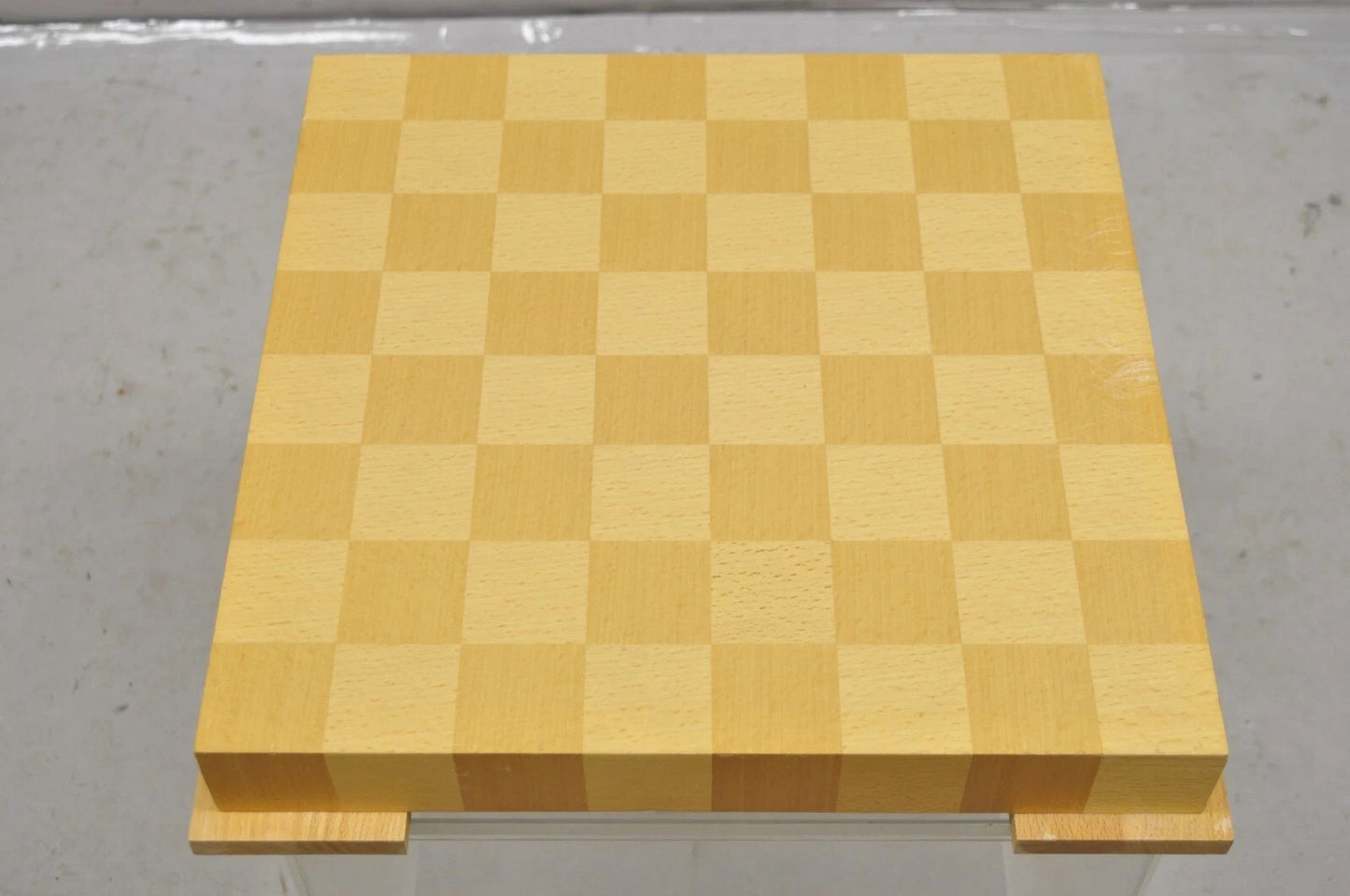 1990s Michael Graves Postmodern Chess & Checkers Set Maple Wood Modern Board