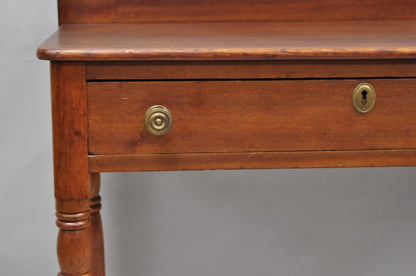 Antique Sheraton Mahogany One Drawer Washstand Server Farmhouse Side Table
