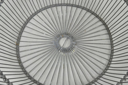 Vintage Industrial Modern Large 24" Metal Wire Oyster Clam Throw Blanket Basket