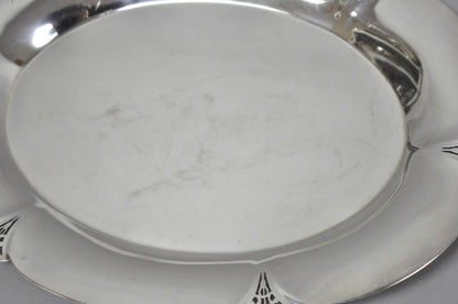 Vintage Art Deco WM Rogers 411 Silver Plated Small Oval Scalloped 11" Dish Tray