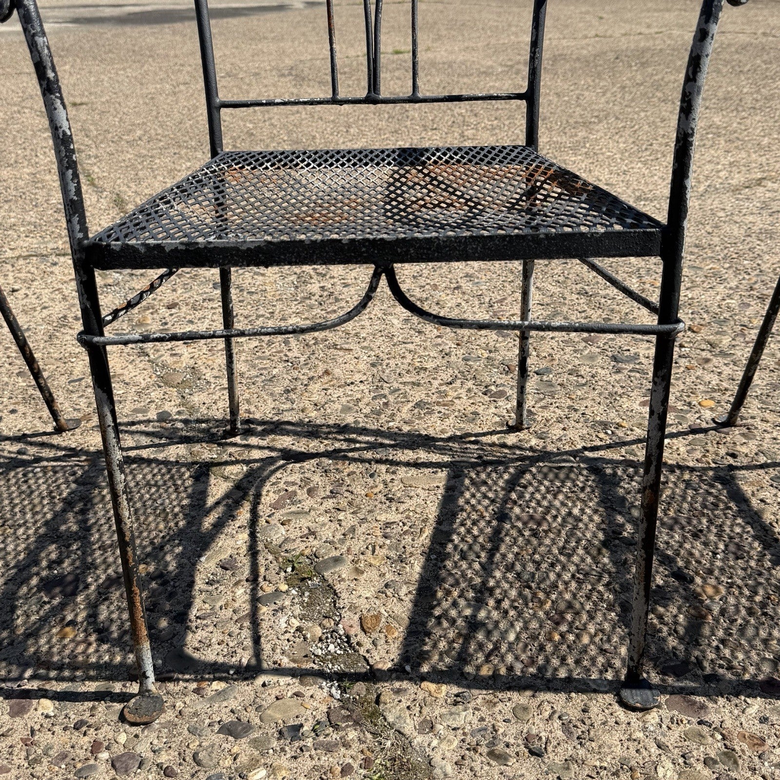 Salterini Style Wrought Iron Garden Patio Dining Set by Florentine Craft Studio