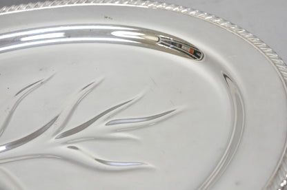 Vintage W.M. Rogers 810 Regency Silver Plated Oval Meat Cutlery Serving Platter