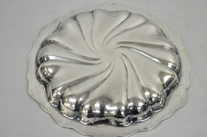 Vintage Victorian Silver Plated "Rose Basket" Round Shallow Serving Platter