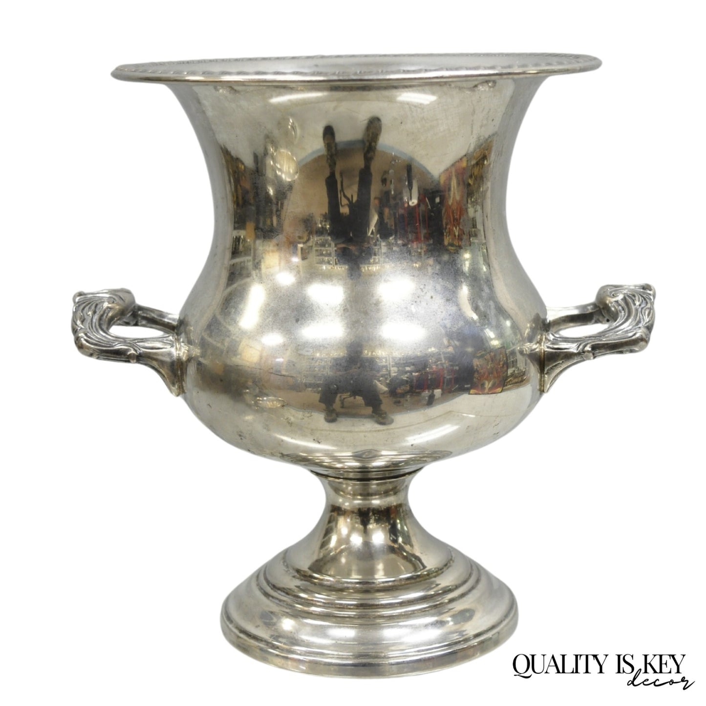 Sheridan Victorian Bulbous Silver Plated Champagne Chiller Wine Ice Bucket