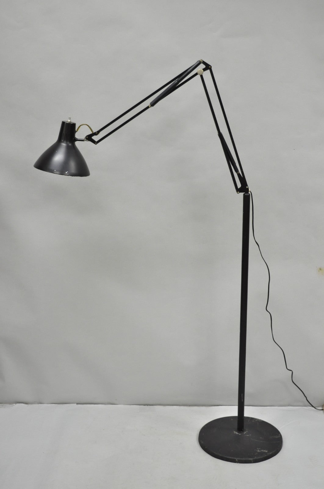 Vintage Luxo Pixar Style Mid Century Modern Articulating Drafting Floor Lamp