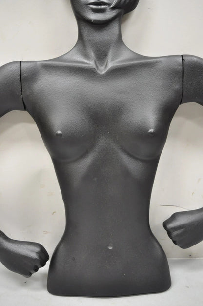 Vintage Art Deco Style Male & Female Couple Red & Black Torso Art Mannequins