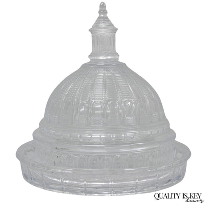 Shannon Design of Ireland Round Clear Cut Crystal Capitol Dome Cake Plate Stand