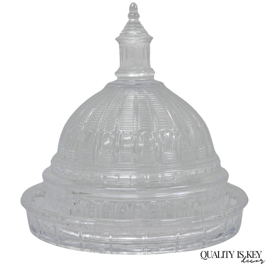 Shannon Design of Ireland Round Clear Cut Crystal Capitol Dome Cake Plate Stand