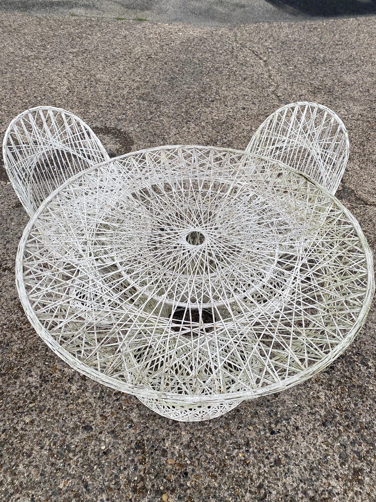 Vintage Russell Woodard Mid Century Modern Spun Fiberglass Patio Dining Set 5 Pc