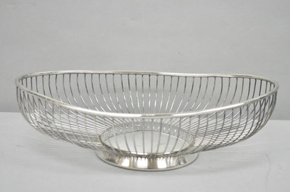 Vintage Mid Century Modern Eales Italy Silver Plated Wire Fruit Bread Basket