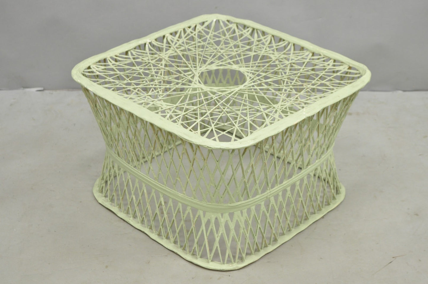 Vintage Russell Woodard Mid Century Modern Spun Fiberglass Footstool Ottoman