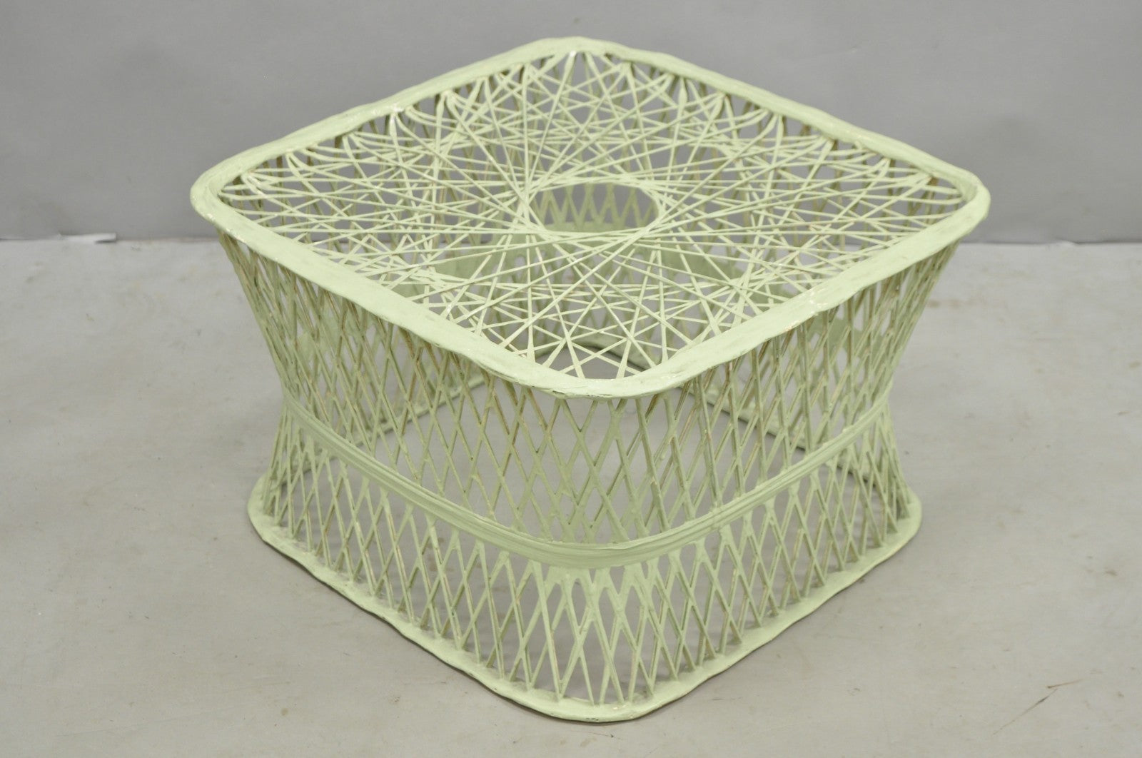 Vintage Russell Woodard Mid Century Modern Spun Fiberglass Footstool Ottoman