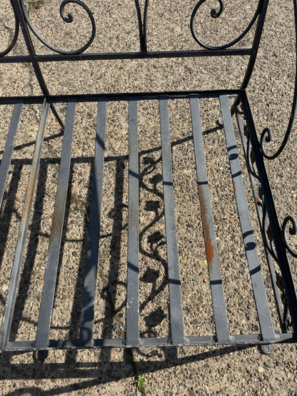 Vintage Salterini Style Wrought Iron Settee Loveseat by Florentine Craft Studio