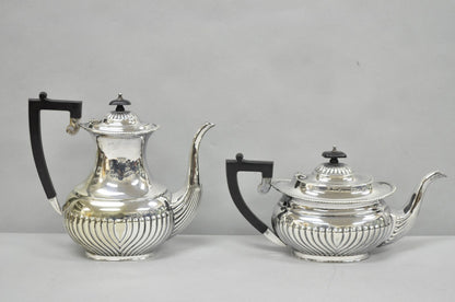 Antique English Sheffield B. Altman Art Deco Silver Plated Tea Service Set, 4 Pc