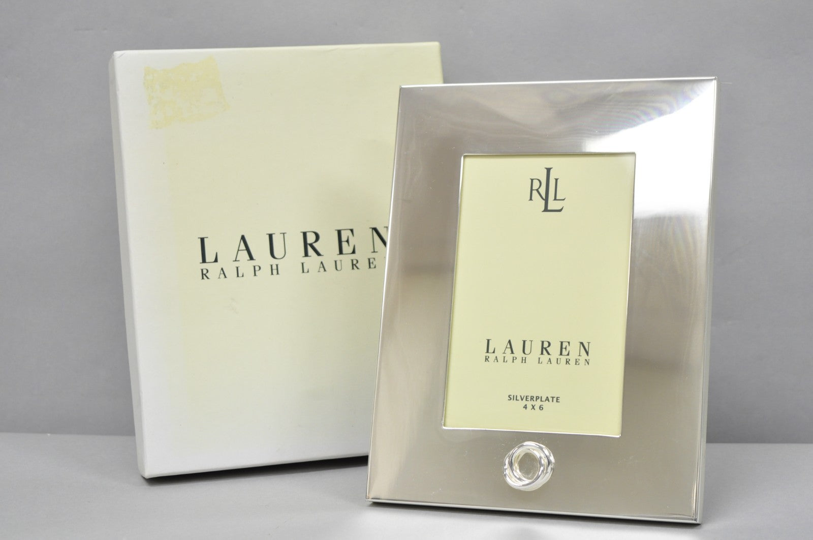Lauren Ralph Lauren "Vows" Silver Plated 4x6 Wedding Photo Picture Frame