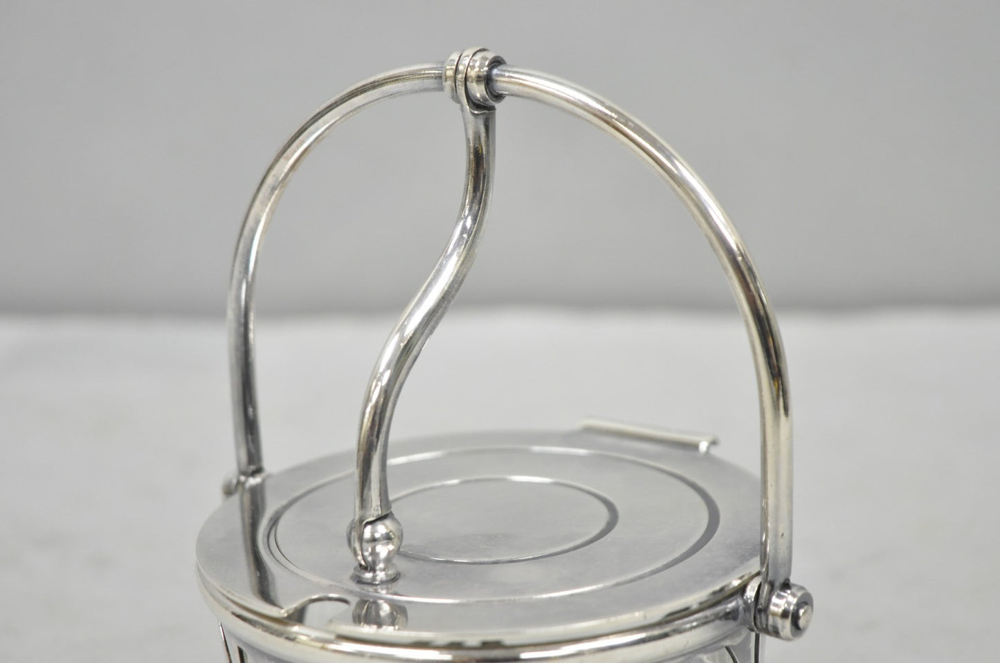 Broggi Classica Collection Silver Plated Hinged Grated Cheese Glass Sugar Bowl