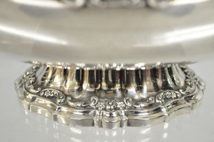 Vintage Victorian Silver Plated Oval Pedestal Centerpiece Fruit Bowl By Lunt