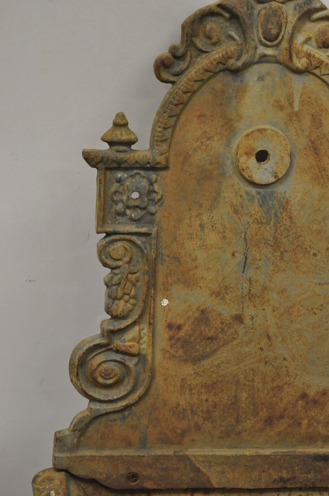 Cast Iron French Empire Neoclassical Style Outdoor Garden Wall Water Fountain