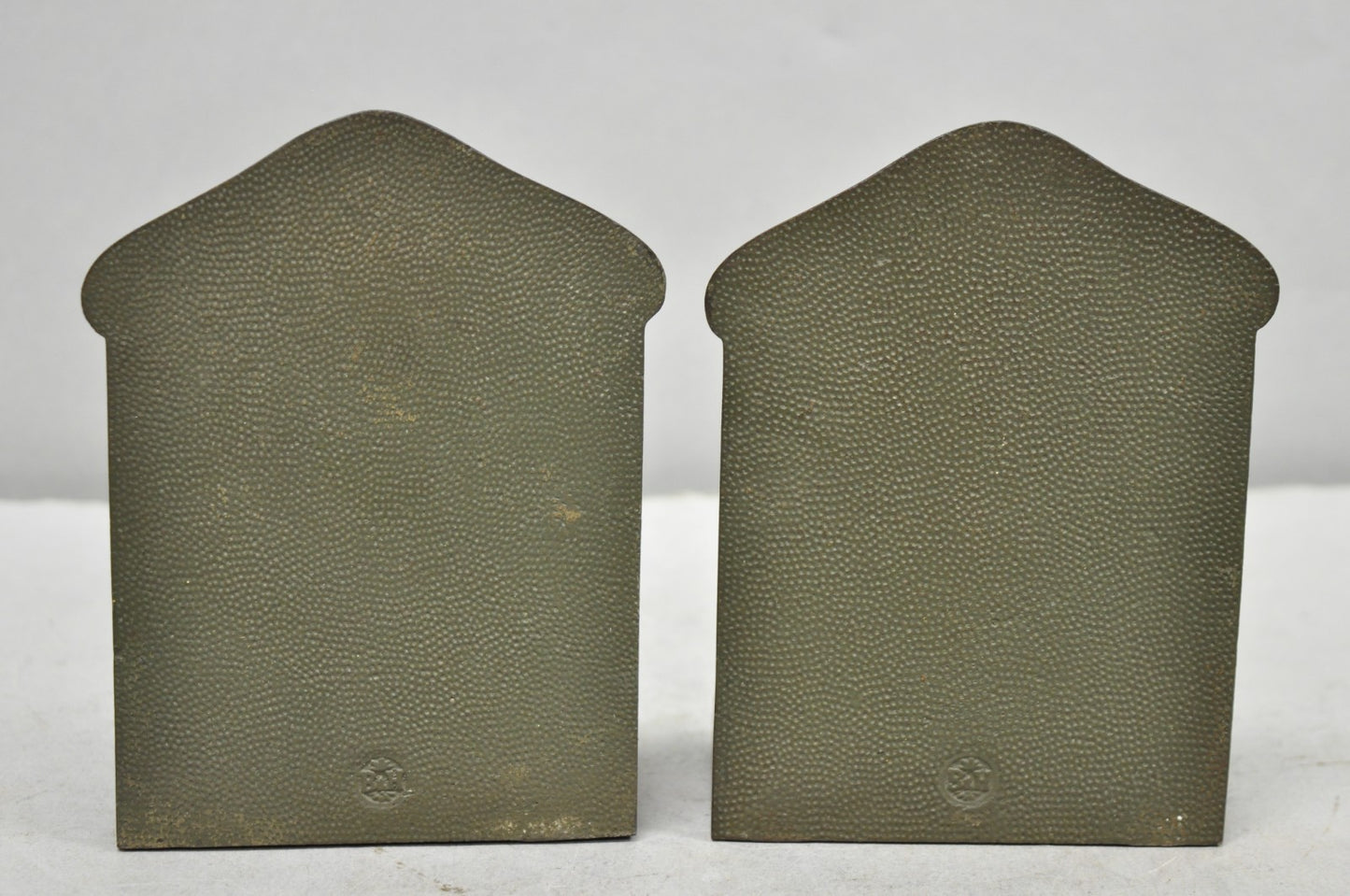 Antique Bradley & Hubbard See No Evil Gnome Mushroom Cast Iron Bookends - Pair
