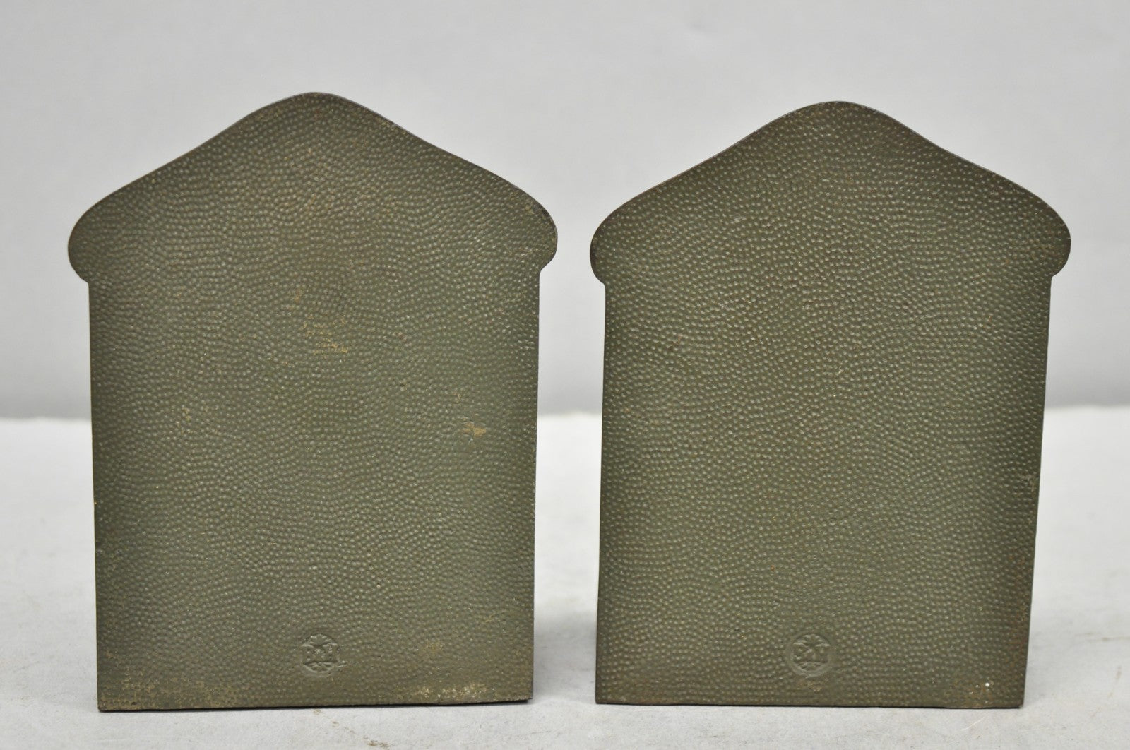 Antique Bradley & Hubbard See No Evil Gnome Mushroom Cast Iron Bookends - Pair