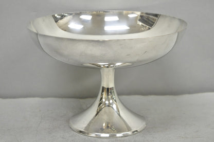 Vintage FB Rogers Mid Century Modern Silver Plated Pedestal Fruit Bowl Compote
